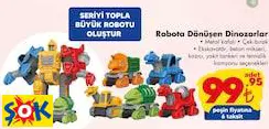 GOKİDY OYUNCAK ROBOTA DÖNÜŞEN DİNOZORLAR/ADET GOKİDY OYUNCAK ROBOTA DÖNÜŞEN DİNOZORLAR/ADET